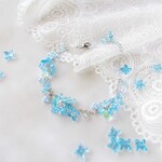 紫陽花ブレスレット　空色　