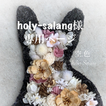 <holy-salang様専用ページ>　フレンチブルドッグ　犬　プリザーブドフラワー　壁掛け　インテリア　動物シルエット