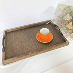 木製トレー　【カラー　エボニー】おぼん、カフェトレー　トレイ
