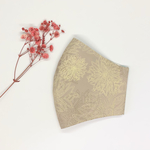 シルクマスク サラッと快適 肌荒れ防止 [Elegant Flower・Lite Beige] 