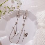 【再販】𝐵𝓊𝓉𝓉𝑒𝓇𝒻𝓁𝓎 ❤︎ ニッケルフリー‪‪❤︎‬シルバーバタフライピアス