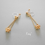 ノンホールピアス(イヤリング）花