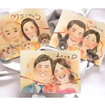 つながる似顔絵     両親記念品贈呈　A3サイズ