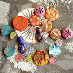 【JIRI工房サンプルセールアソート13】#czech beads#チェコビーズ　cat flower swallow