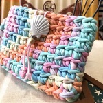 ハンドメイド☆手染めヤーン☆ゆめかわカラー☆ポーチ