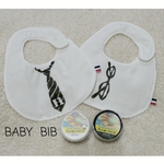 2枚セットでお買い得☆スタイ アルファベットネクタイ＆メガネ　2枚セット