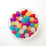 【約10mm 60個】ジェイド(翡翠)風アクリルビーズ アソート 半透明 天然石風　※入荷毎色味が変わります