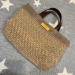 ☆手編み 麻紐 トートバック☆YELLOW