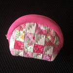 パッチワークの小さな小さなポーチ(ピンクB)