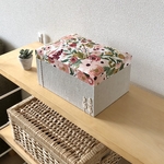 Bouquet インテリアボックス ［W］〈Lサイズ〉収納・裁縫箱（カルトナージュ）【仕切り箱別売り】《受注制作》
