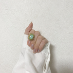 💚lightgreen💚ビーズ刺繍リング