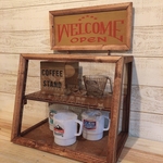 カフェ風　ショーケース　ブルックリンカフェスタイル　(WELCOME) 1枚扉