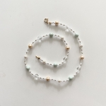 【新作】ホワイトなビーズネックレス