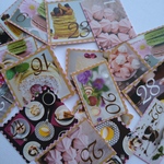 フレークシール　切手柄スィーツ