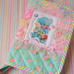 hana*ハンドメイド★パッチワークレトロアニマルマルチケースＳサイズ♪通帳ケース母子手帳ケースにも
