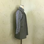 綿ポリダンガリー　グレー系　サイドスリット・プルオーバーエプロンドレス　88