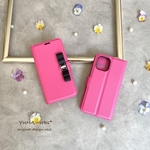 さよならありがとうSALE⋆⸜ ⚘ ⸝⋆スッキリさわやかビビットピンクレザー×バックルリボンiPhone6/6S/7/8/SE2/X/XS/XR/11/12/12pro/78plus手帳型ケース