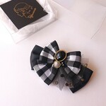 Chekku Ribbon    ヘアクリップ  【ブラック】