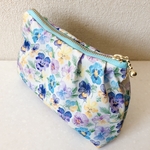 NEW♡リバティHH「シンクオブミー」(4Bブルー)優しい手ざわりのタックポーチ ふんわりポーチ☆ホビラーラホビーレ限定カラー 