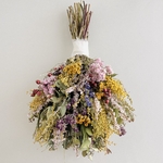 野の花のスワッグ(リモニウム)：ドライフラワース・スワッグ