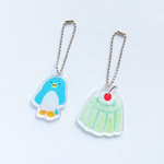 《受注制作・お届けまで３週間かかります》ゼリー＆ペンギンくん　アクリル キーホルダーセット