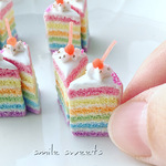 再販❤️レインボーケーキのピアス、イヤリング🌈