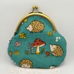 <がま口>ハリネズミ グリーン ぷっくり