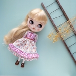 ２段フリルワンピース（濃いピンク）リカちゃんネオブライス