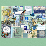 デザインペーパー⑦ / コラージュ/ A4 / 10枚 / ブルー