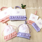 zucca0825様専用 イニシャル入りのラブリーな入園入学グッズ✨5点 コーラルピンク