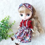 フリルトップスのお洋服　ミディブライスサイズのお洋服