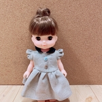 めるちゃん そらんちゃん フリル袖とシェルボタンのワンピース