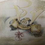 飾りプレート　兜柄　&  お雛様