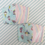 NEW ⭐️ 二枚セット　キッズマスク　🎂ユメカワスイーツ🍭×カラフルストライプ
