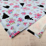 40×60ｃｍランチョンマット（248）シンデレラ×小花柄　机サイズ　水色