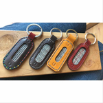 Leather and horse hair keychain 