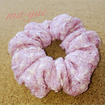 SALE☆春ツイード   桜色シュシュ