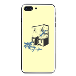 [強化ガラス仕上げ iPhone ケース]  買占めペンギン