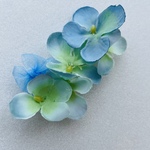 紫陽花のバレッタ（青）