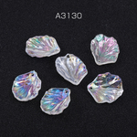 送料無料  40個   高品質アクリルパーツ 花びら 1穴 17×20mm クリアＡＢカラー（40ヶ）A3130