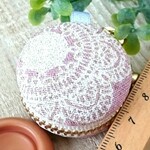 マカロンコインケース＊ドイリー柄＊ピンク