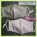 ★ジュニアサイズのフィルターポケット付き★ 立体マスク　フィルターポケット付き＆上下なし　2枚セット！！