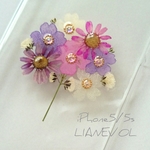iPhone5、5s用 押し花のiPhoneケース - bouquet - PU