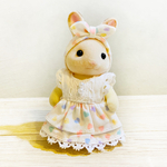 シルバニアファミリー 着せ替え服  パステルカラーハートワンピース＆バンダナセット  シルバニア  春服 おうち時間