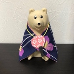 しろくま貯金箱 夏 リバーシブル浴衣  