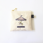 〈10㎝ファスナー〉メリーゴーランド刺繍ポーチ