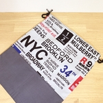 【4/22販売】海外都市名の大きめ巾着　体操着入れ　上履き入れ（グレー）30×35サイズ　