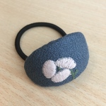 ミナペルホネン ヘアゴム handmade ohayo ブルー