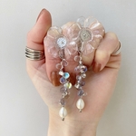 ❃◦○クリアフラワー×雨のしずくピアス/イヤリング＊P200506❃◦○