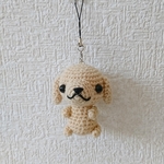 ＊再販＊あみぐるみ＊ベージュダックスちゃん＊ストラップ